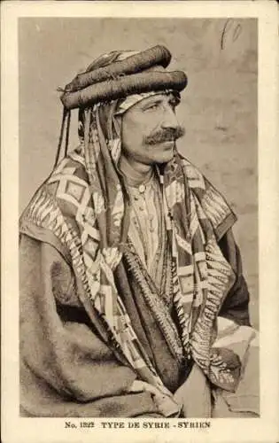 Ak Syrien, Type de Syrie, Portrait, Mann in Volkstracht 