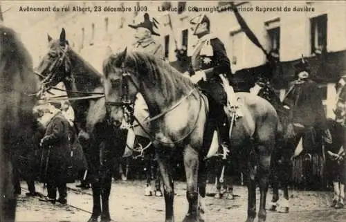 Ak Brüssel Brüssel, Thronbesteigung von König Albert, Herzog von Connaught. Prinz Ruprecht v. Bayern