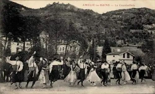 Ak Amelie les Bains Pyrénées Orientales, La Cascabaillade