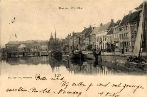 Ak Breda Nordbrabant Niederlande, Hafen