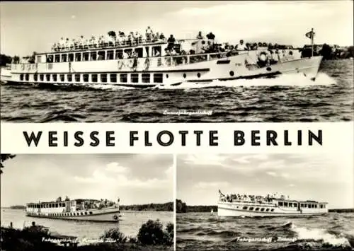 Ak Weiße Flotte Berlin, Fahrgastschiff Zukunft, Heinrich Zille, Luxusfahrgastschiff