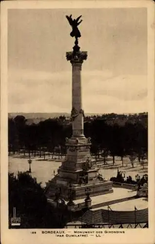 Ak Bordeaux-Gironde, Denkmal der Girondisten