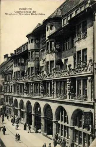 Ak München, Geschäftshaus der Münchener Neuesten Nachrichten, Sendlinger Str. 80