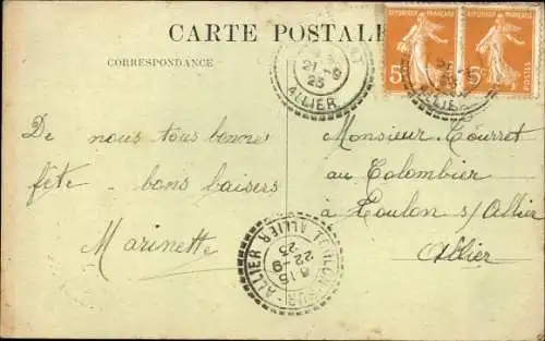 Ak Laféline Allier, Le Monument aux Morts