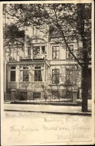 Foto Ak Hamburg Nord Barmbek, Wohnhaus Humboldtstraße 43, Beamter H. Windsuhr