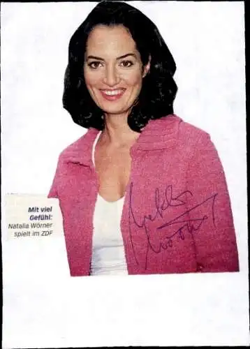 Ak Schauspielerin Natalia Wörner, Portrait, Autogramm