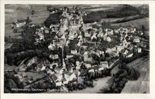 Ak Weißenberg in Sachsen, Fliegeraufnahme