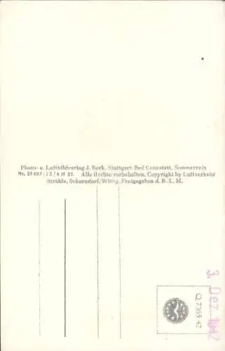 Ak Weißenberg in Sachsen, Fliegeraufnahme