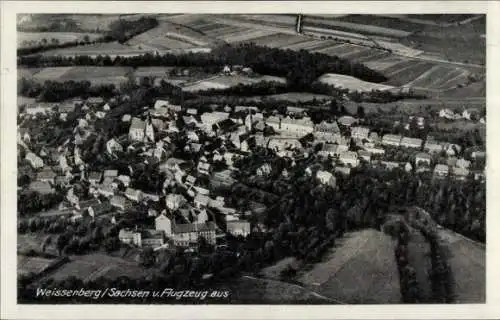 Ak Weißenberg in Sachsen, Fliegeraufnahme