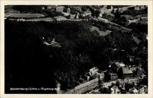 Ak Wałbrzych Waldenburg Schlesien, Fliegeraufnahme