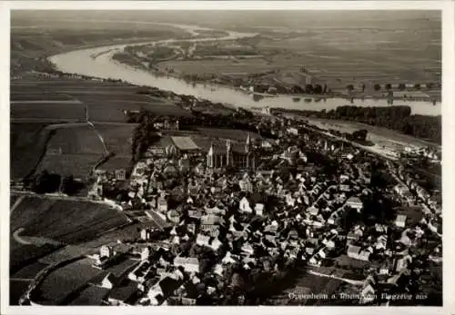 Ak Oppenheim am Oberrhein, Fliegeraufnahme