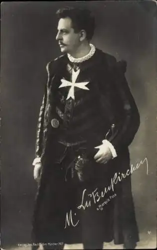 Ak Schauspieler Mathieu Lützenkirchen, Portrait als Marquis Posa