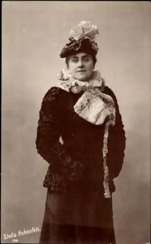 Ak Schauspielerin Stella Hohenfels, Portrait