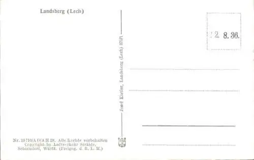 Ak Landsberg am Lech Oberbayern, Fliegeraufnahme