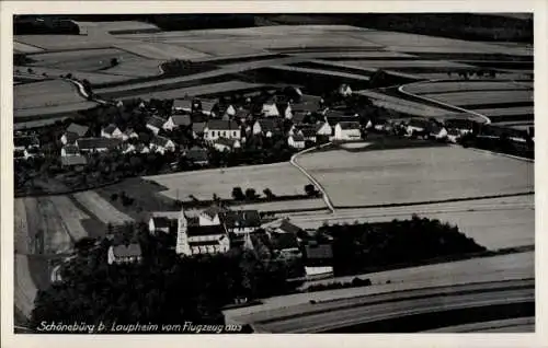 Ak Schönebürg Schwendi in Oberschwaben, Fliegeraufnahme