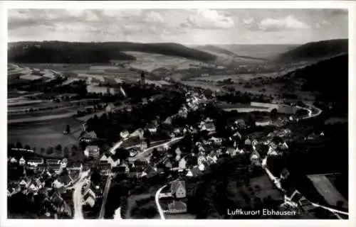 Ak Ebhausen im Schwarzwald Württemberg, Fliegeraufnahme, Luftkurort