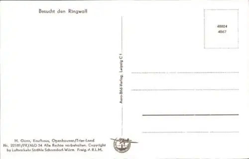 Ak Otzenhausen Nonnweiler an der Saar, Fliegeraufnahme