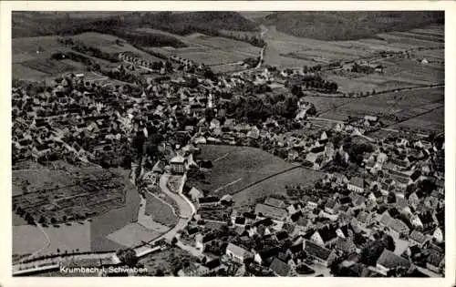 Ak Krumbach in Schwaben, Fliegeraufnahme