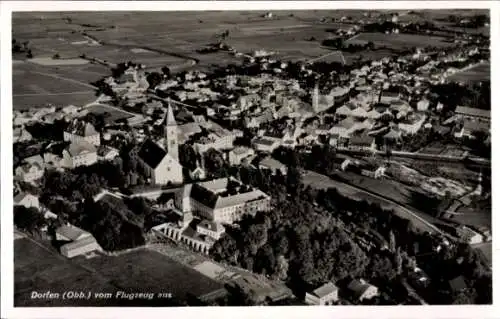 Ak Dorfen in Oberbayern, Fliegeraufnahme