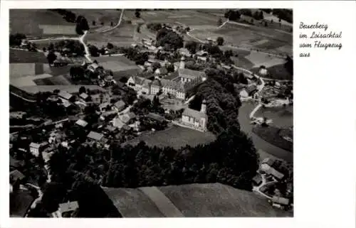 Ak Beuerberg im Loisachtal Eurasburg Oberbayern, Fliegeraufnahme