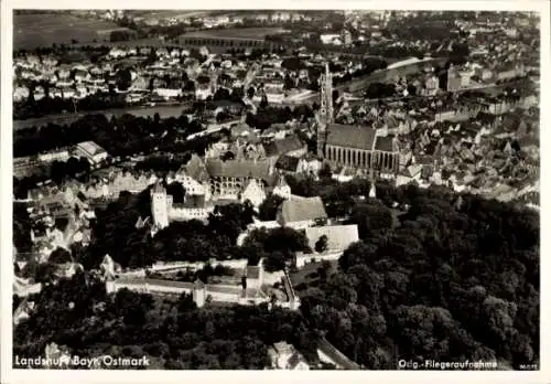 Ak Landshut in Niederbayern, Fliegeraufnahme