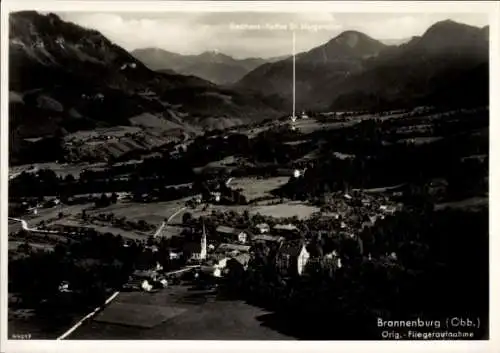 Ak Brannenburg in Oberbayern, Fliegeraufnahme, Gasthaus St. Margarethen