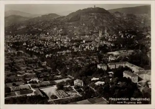 Ak Heppenheim an der Bergstraße, Fliegeraufnahme