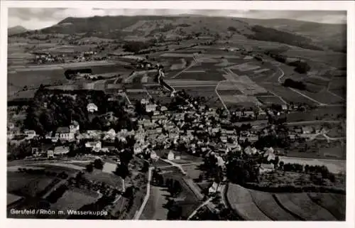 Ak Gersfeld in der Rhön Hessen, Wasserkuppe, Fliegeraufnahme