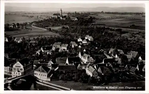 Ak Westheim Rosengarten in Württemberg, Fliegeraufnahme