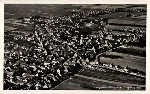 Ak Langenau in Württemberg, Fliegeraufnahme