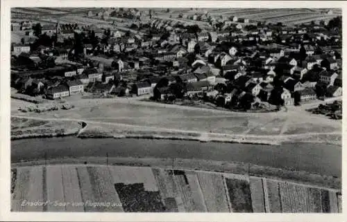 Ak Ensdorf an der Saar, Fliegeraufnahme