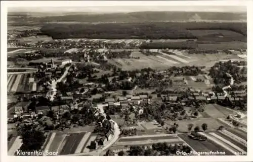 Ak Klarenthal Saarbrücken Saarland, Fliegeraufnahme