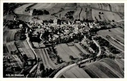 Ak Aubstadt im Grabfeld Unterfranken, Fliegeraufnahme