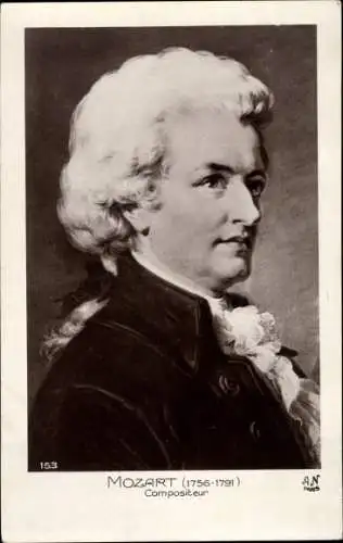 Ak Komponist Wolfgang Amadeus Mozart, Portrait