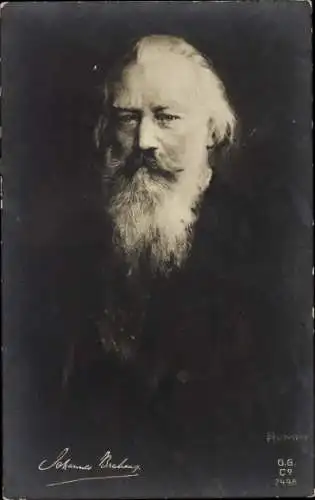 Künstler Ak Komponist Johannes Brahms, Portrait, GG Co 2498