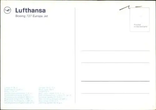 Ak Deutsches Passagierflugzeug, Lufthansa, Boeing 727 Europa Jet