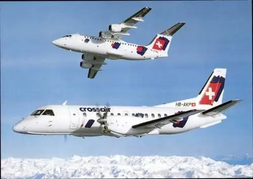 Ak Schweizer Passagierflugzeuge, AVRO RJ 85 Jumbolino, SAAB 340 Cityliner, Crossair, HB-AKP