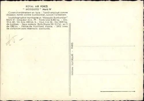 Ak Britisches Militärflugzeug Mosquito, Royal Air Force