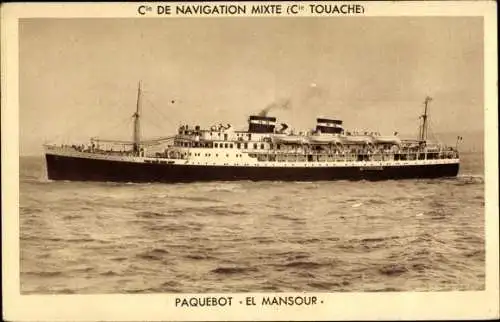 Ak CNM Dampfer El Mansour, Backbordseite