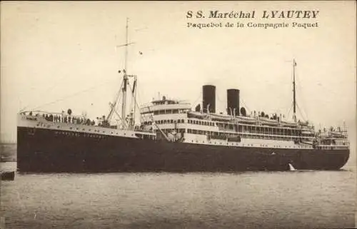 Ak Dampfer SS Maréchal Lyautey, Compagnie de Navigation Paquet