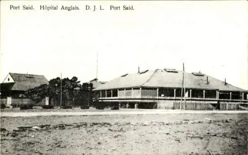 Ak Port Said Ägypten, Hopital Anglais, D.J.L.