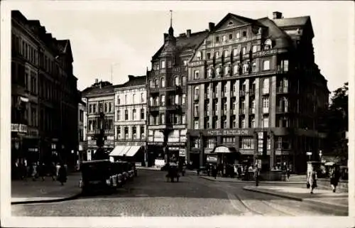 Ak Saarbrücken im Saarland, Ecke Reichs- und Bahnhofstraße