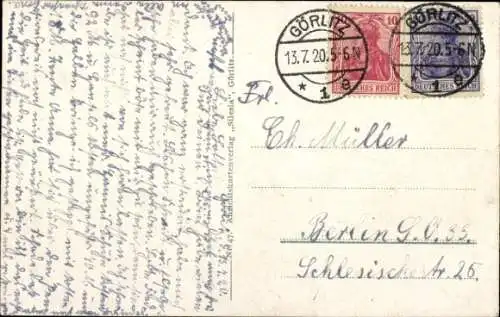 Ak Görlitz in der Lausitz, Stadttheater, Geschäfte, Park
