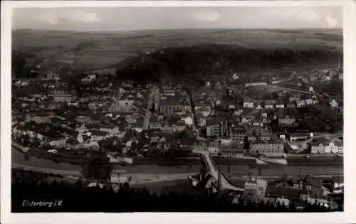 Ak Elsterberg an der Weißen Elster Vogtland, Panorama vom Ort