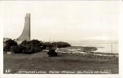 Foto Ak Ostseebad Laboe, Marine Ehrenmal, Küste,Wasser