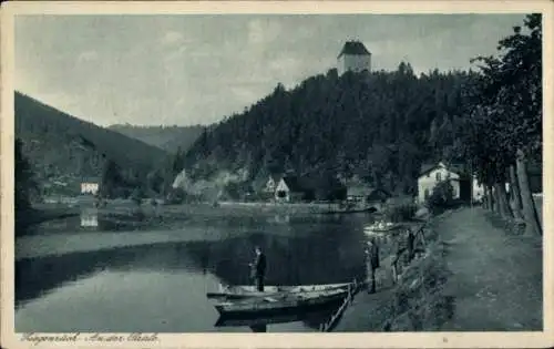 Ak Ziegenrück am Schiefergebirge Thüringen, Partie an der Saale