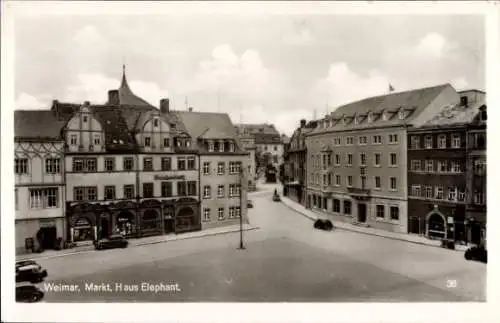 Ak Weimar in Thüringen, Markt, Haus Elephant