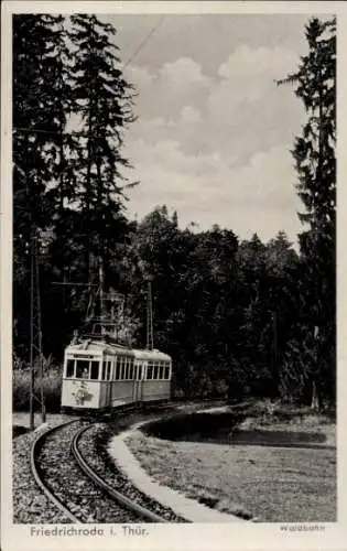 Ak Friedrichroda im Thüringer Wald, Waldbahn 58