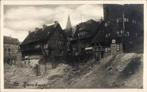 Foto Ak Hamburg Altstadt, Die Laube, Brachstelle