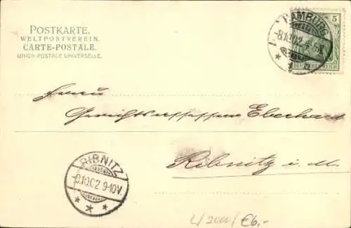 Ak Hamburg Altstadt, Messberg, Gastwirtschaft, Färberei, Geschäftshäuser, Marktstände